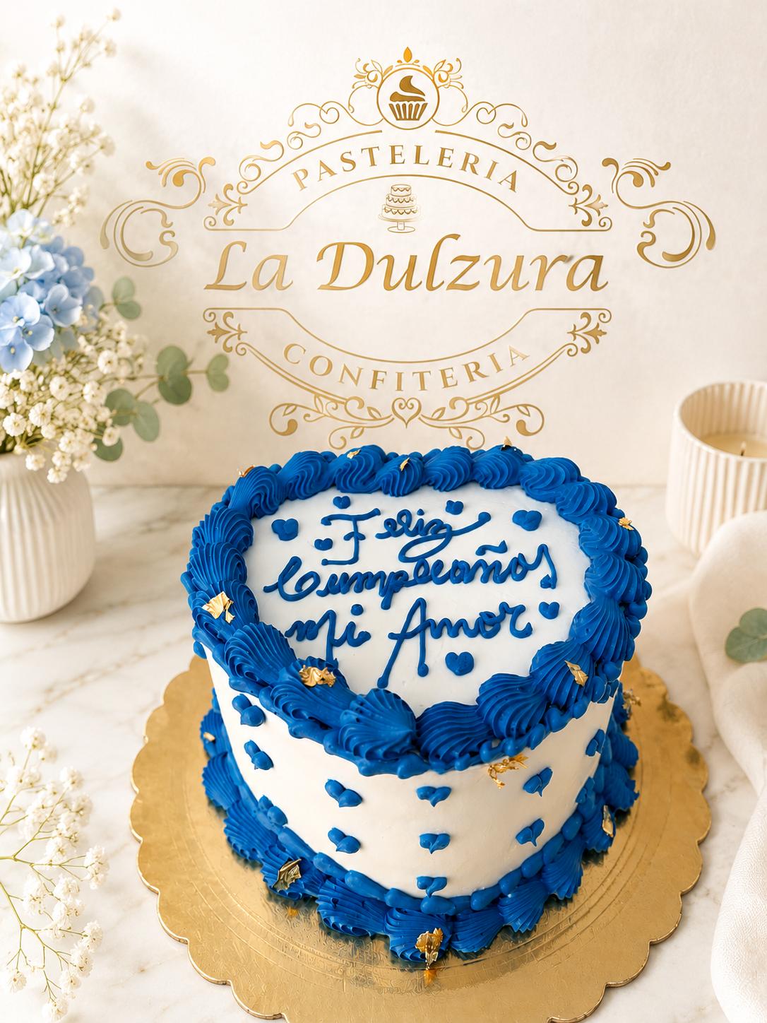 Tarta Corazón Azul