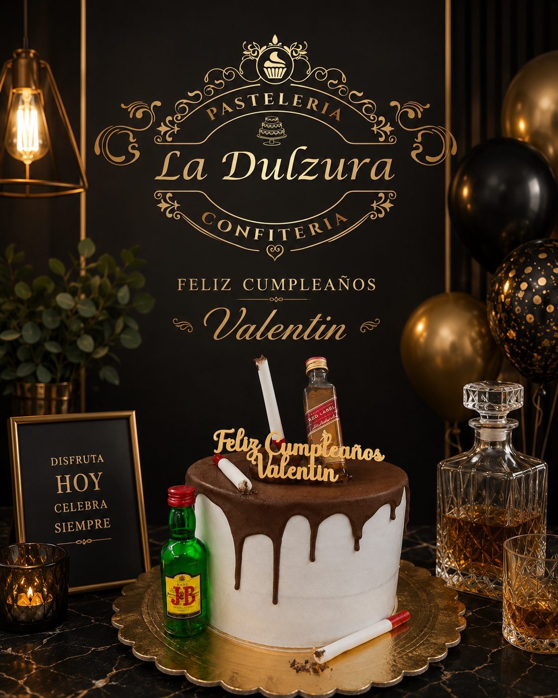 Cumpleaños chocolate drip