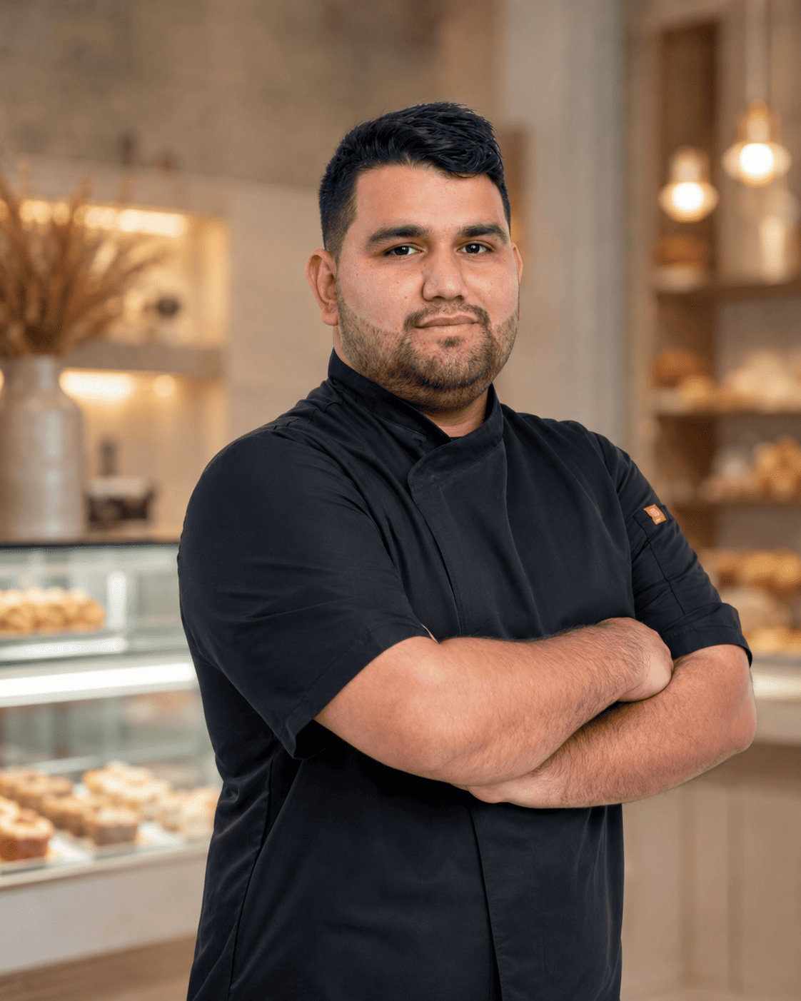 Maestro pastelero de La Dulzura en el local