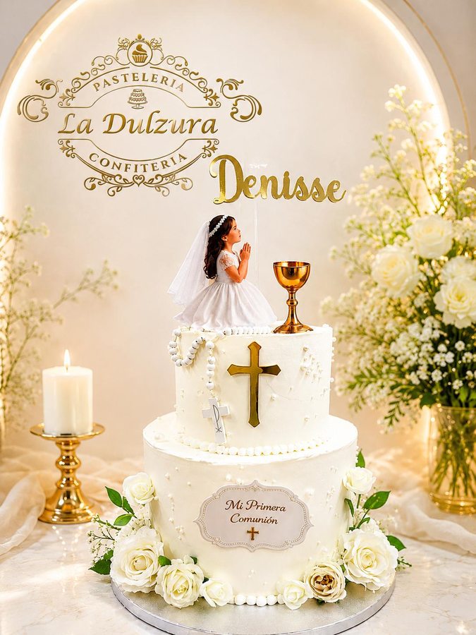 Tarta de Comunión y Bautizo - La Dulzura